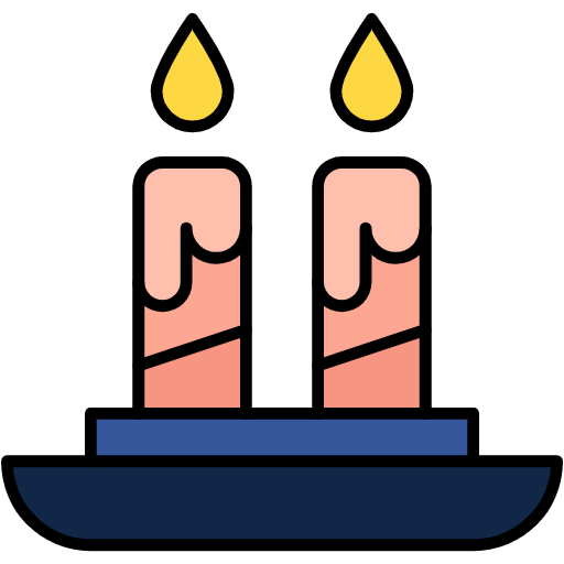 Free Candles icon lineal-color style