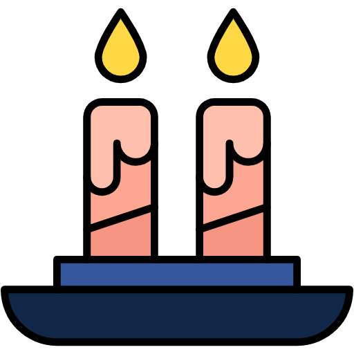 Free Candles icon Lineal Color style