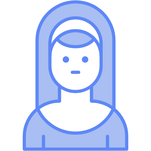 Free Nun icon two-color style