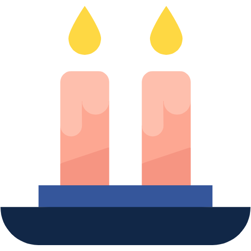 Free Candles icon Flat style