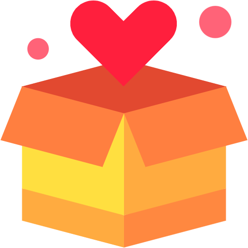 Free Love Sign On Box icon Flat style