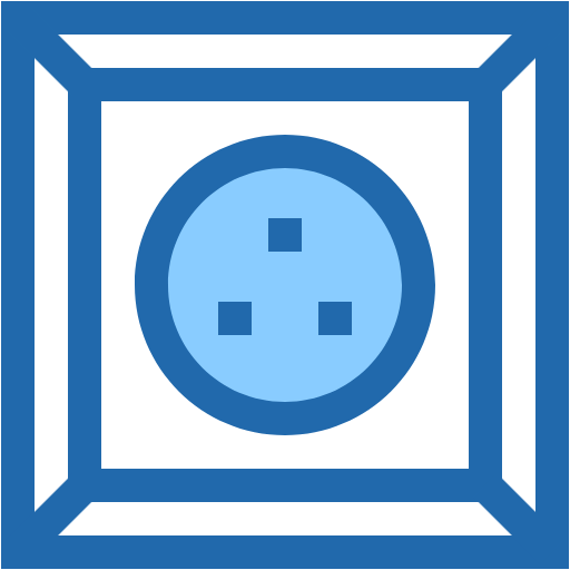 Free Socket icon two-color style