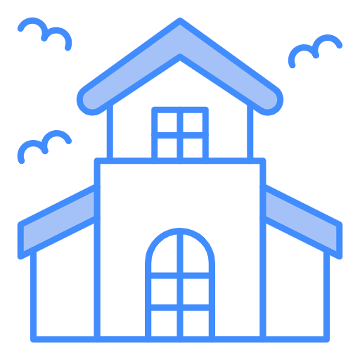 Free Ghost House icon two-color style
