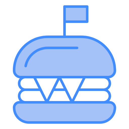 Free Hamburger icon two-color style