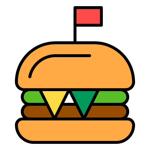 Free Hamburger icon lineal-color style
