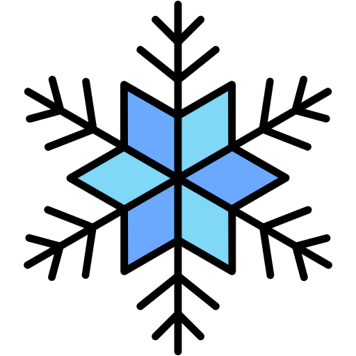 Free Snowflake icon lineal-color style