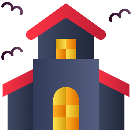 Free Ghost House icon flat style