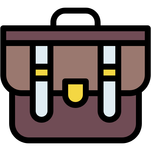 Free Briefcase icon Lineal Color style