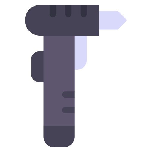 Free Glass Hammer icon Flat style - Emergency Service pack
