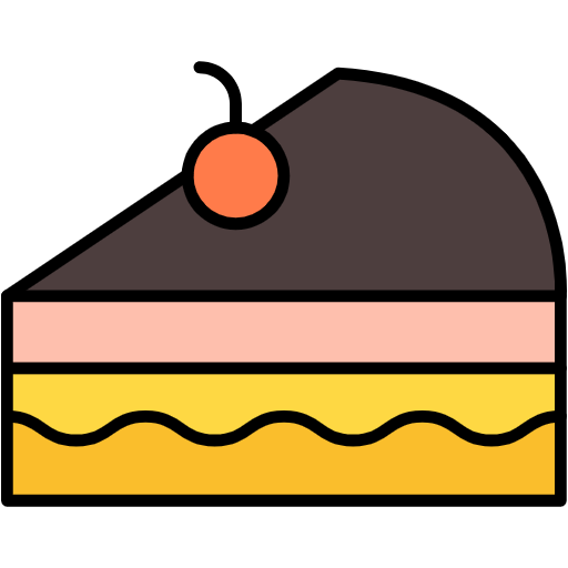 Free Piece Of Cake icon Lineal Color style