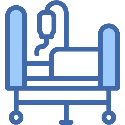 Free Hospital Bed icon two-color style