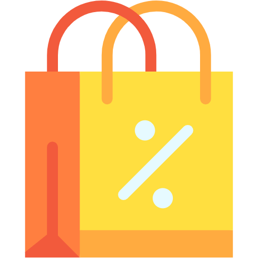 Free Shopping Bag icon Flat style