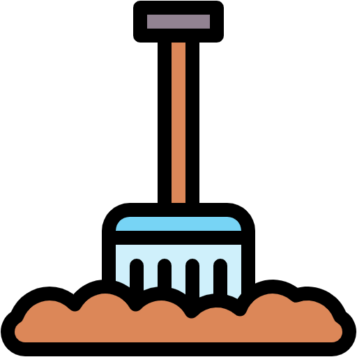 Free Shovel icon lineal-color style