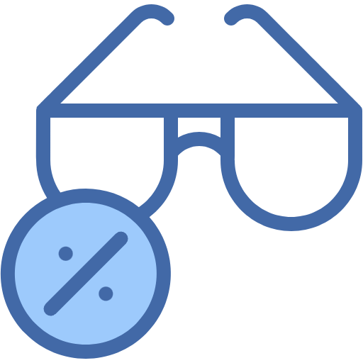 Free Eye Glasses icon two-color style
