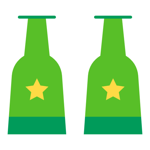 Free Alcohol Bottle icon flat style