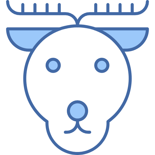 Free Deer icon two-color style
