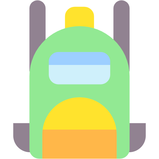 Free Backpack icon flat style