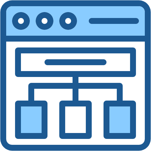 Free Sitemap icon Two Color style
