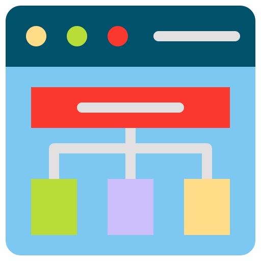 Free Sitemap icon Flat style