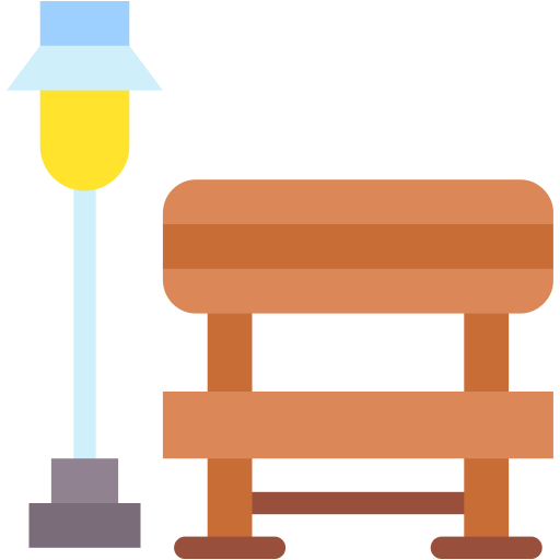 Free Park Bench icon flat style