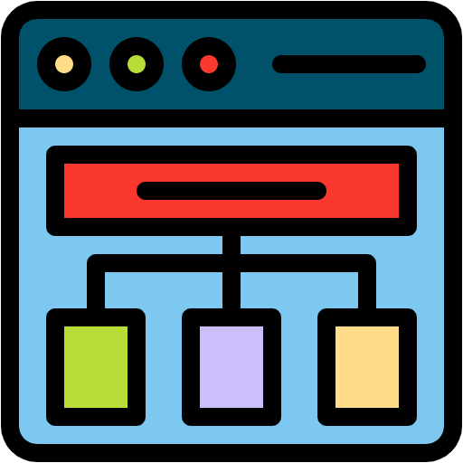 Free Sitemap icon lineal-color style