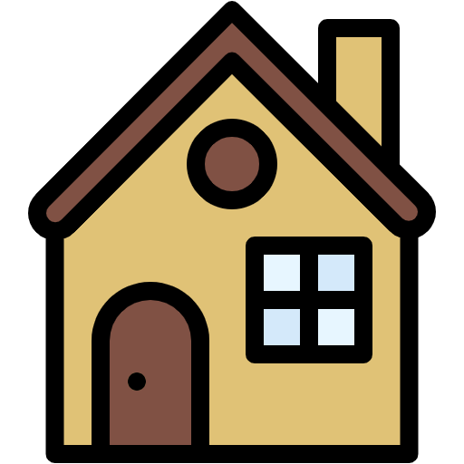 Free House icon lineal-color style