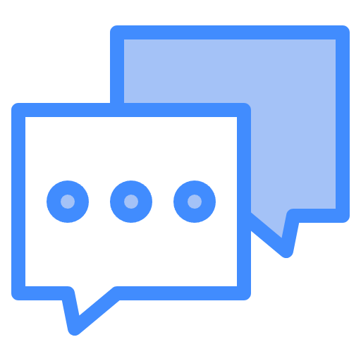 Free chat bubble icon two-color style