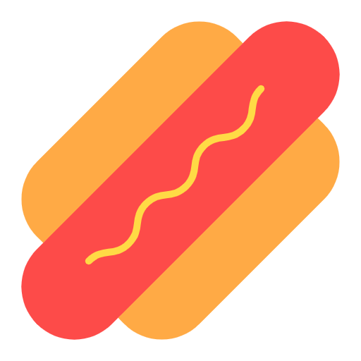 Free Hot Dog icon flat style