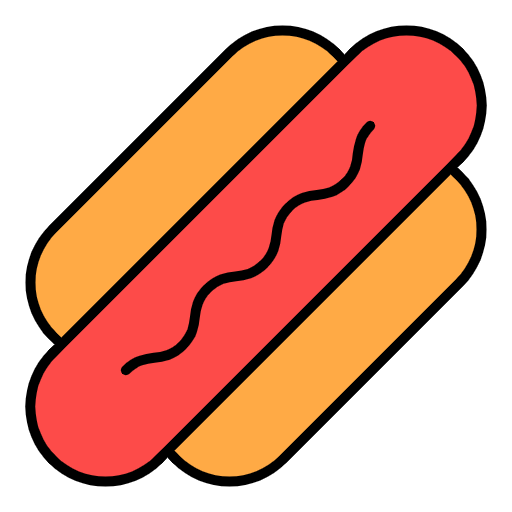 Free Hot Dog icon lineal-color style