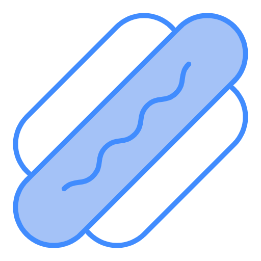 Free Hot Dog icon two-color style