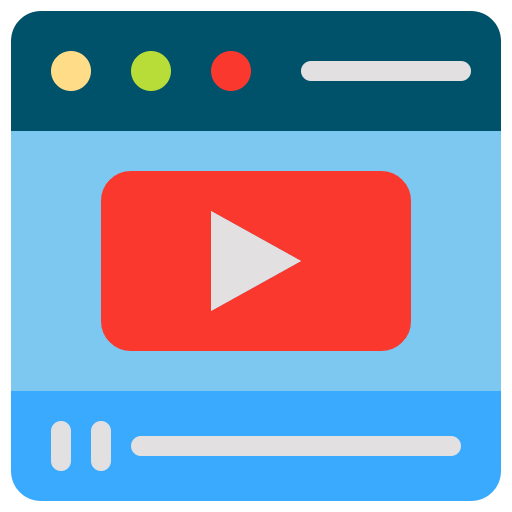 Free Online Streaming icon Flat style