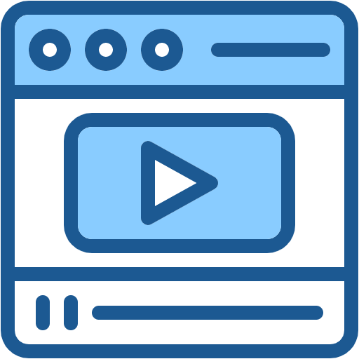 Free Online Streaming icon two-color style