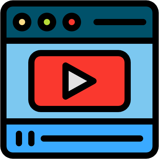 Free Online Streaming icon lineal-color style