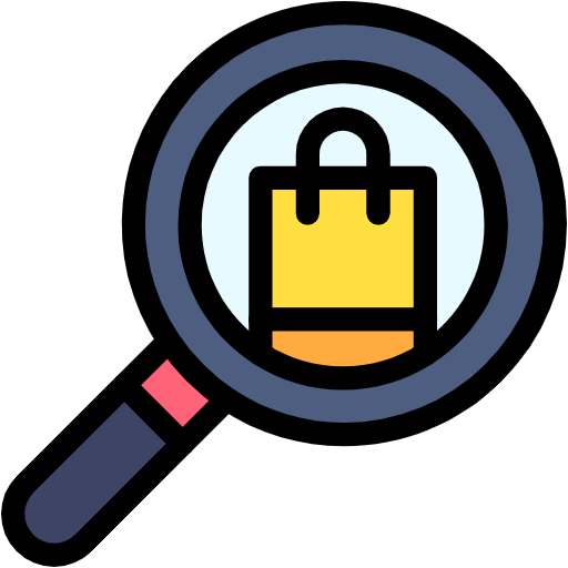 Free Search Shop icon Lineal Color style