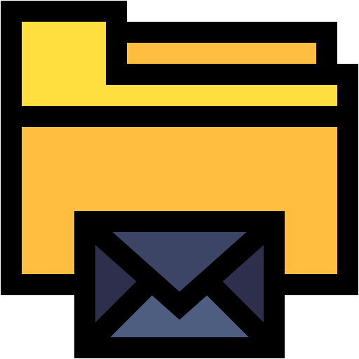 Free Email Folder icon lineal-color style