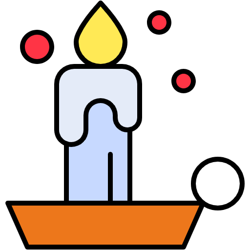 Free Candle icon lineal-color style