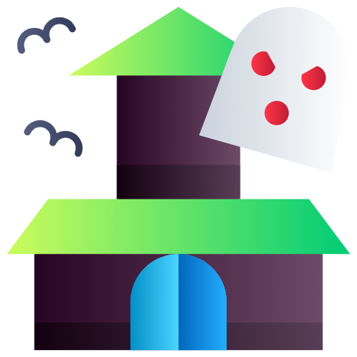 Free Ghost in House icon Flat style - Haunted House pack