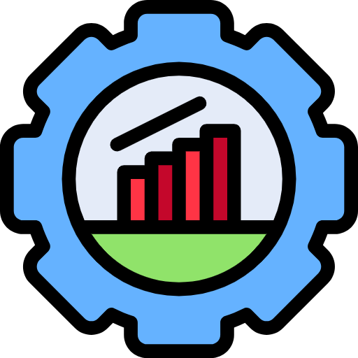 Free Chart icon lineal-color style