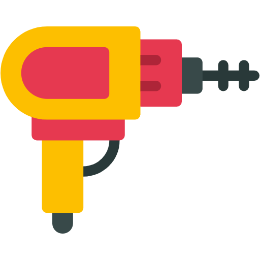 Free Drill icon flat style