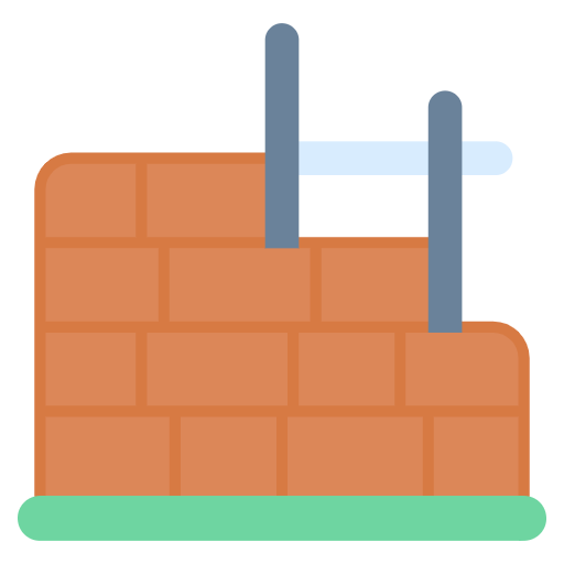 Free Brick Wall icon Flat style