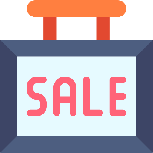 Free Sale Board icon Flat style