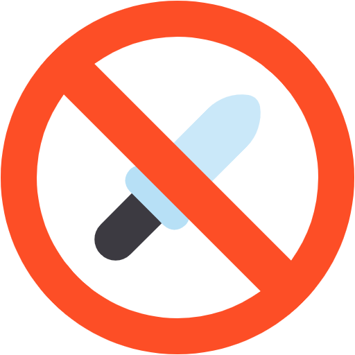 Free No Weapons icon flat style
