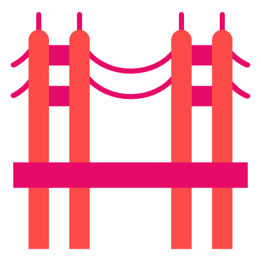 Free Golden Gate Bridge icon flat style