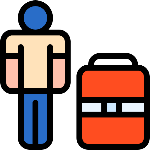 Free Passenger icon lineal-color style