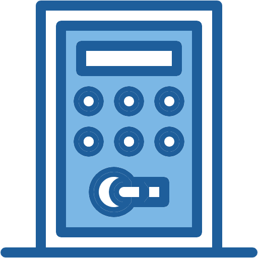 Free Smart Door icon two-color style