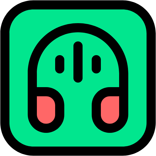 Free Audio icon lineal-color style