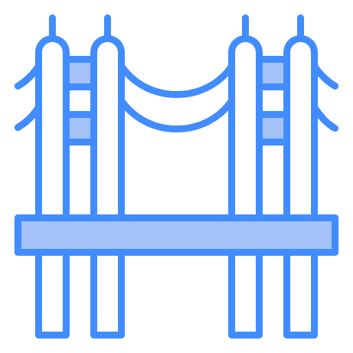 Free Golden Gate Bridge icon two-color style