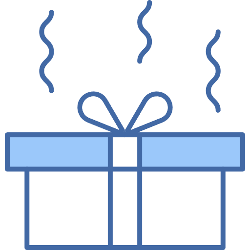 Free Birthday Gift Box icon two-color style