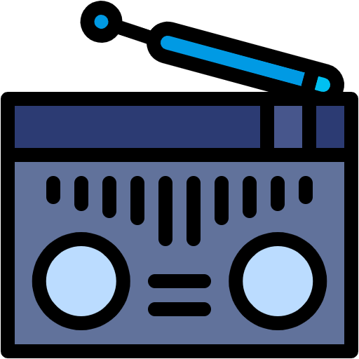 Free Radio icon lineal-color style