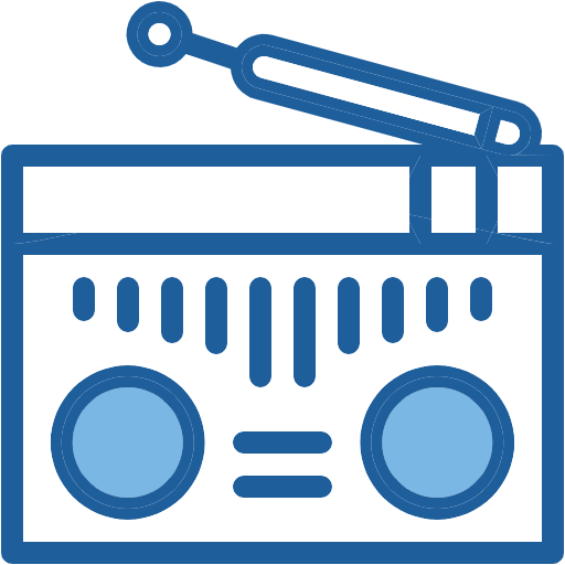 Free Radio icon two-color style